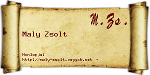 Maly Zsolt névjegykártya